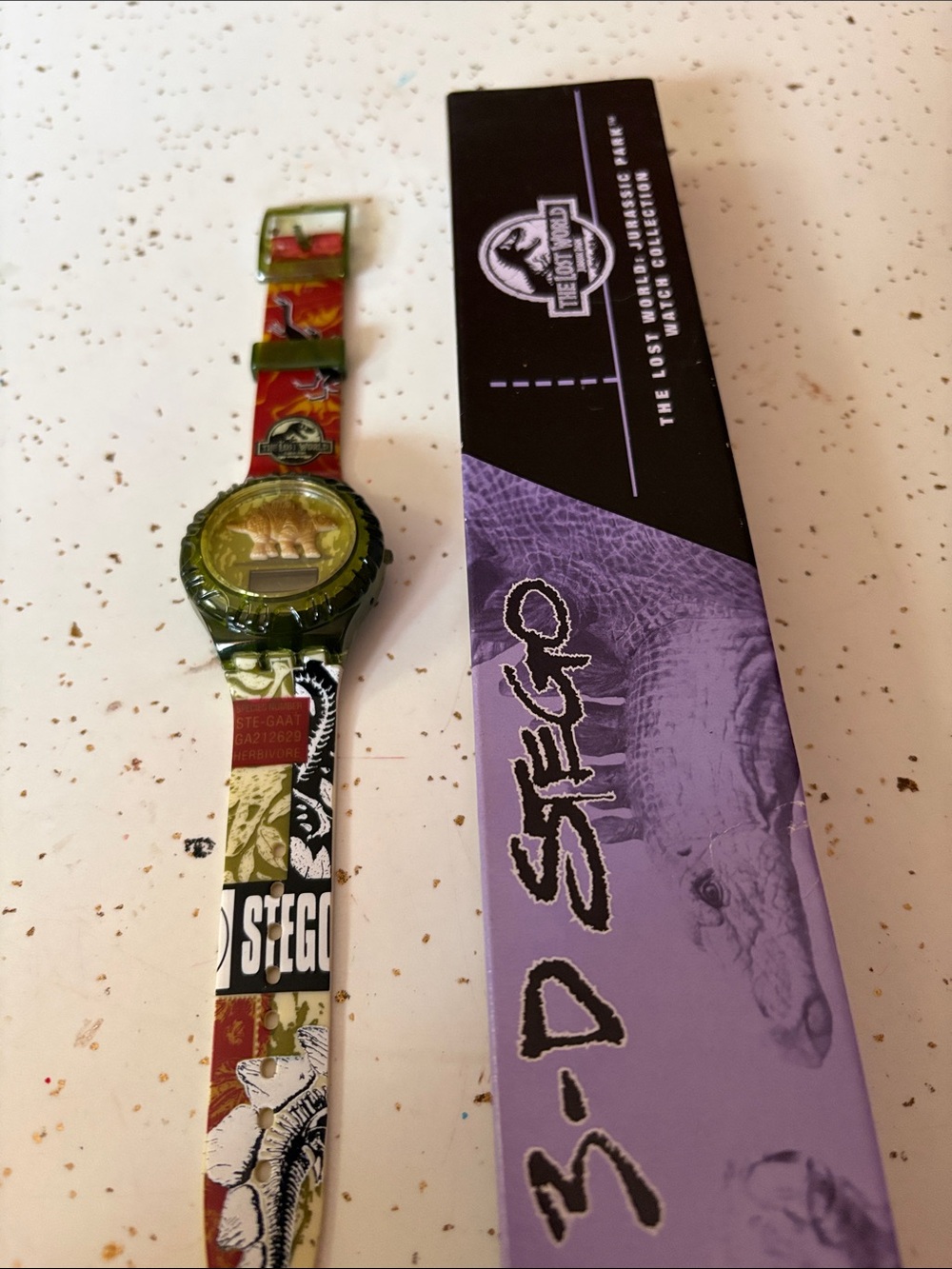 Jurassic Park 3-D Stego Kids' Watch - Green & Red Strap